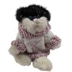 VTG Boyds Bears Black Cat Jointed‎ Plush Shelly 6" Archive Collection Tags 1995